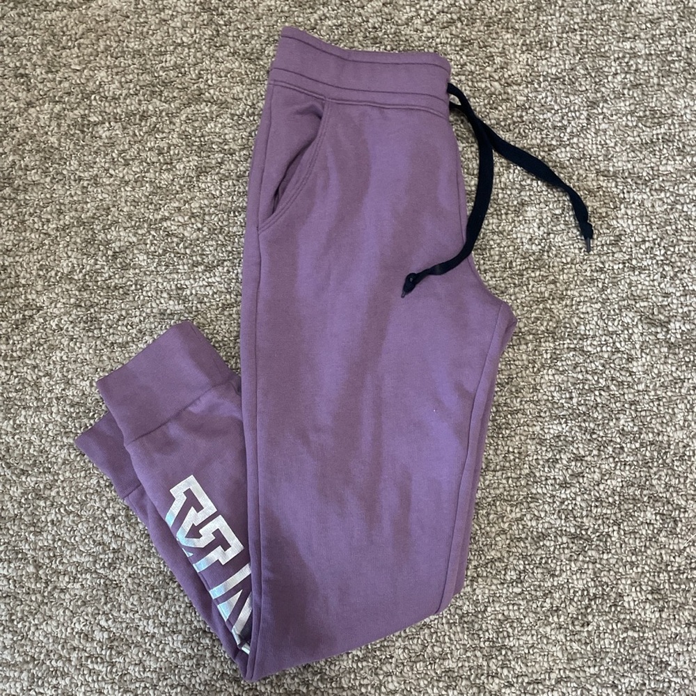 PINK lavender colored fitted sweatpants